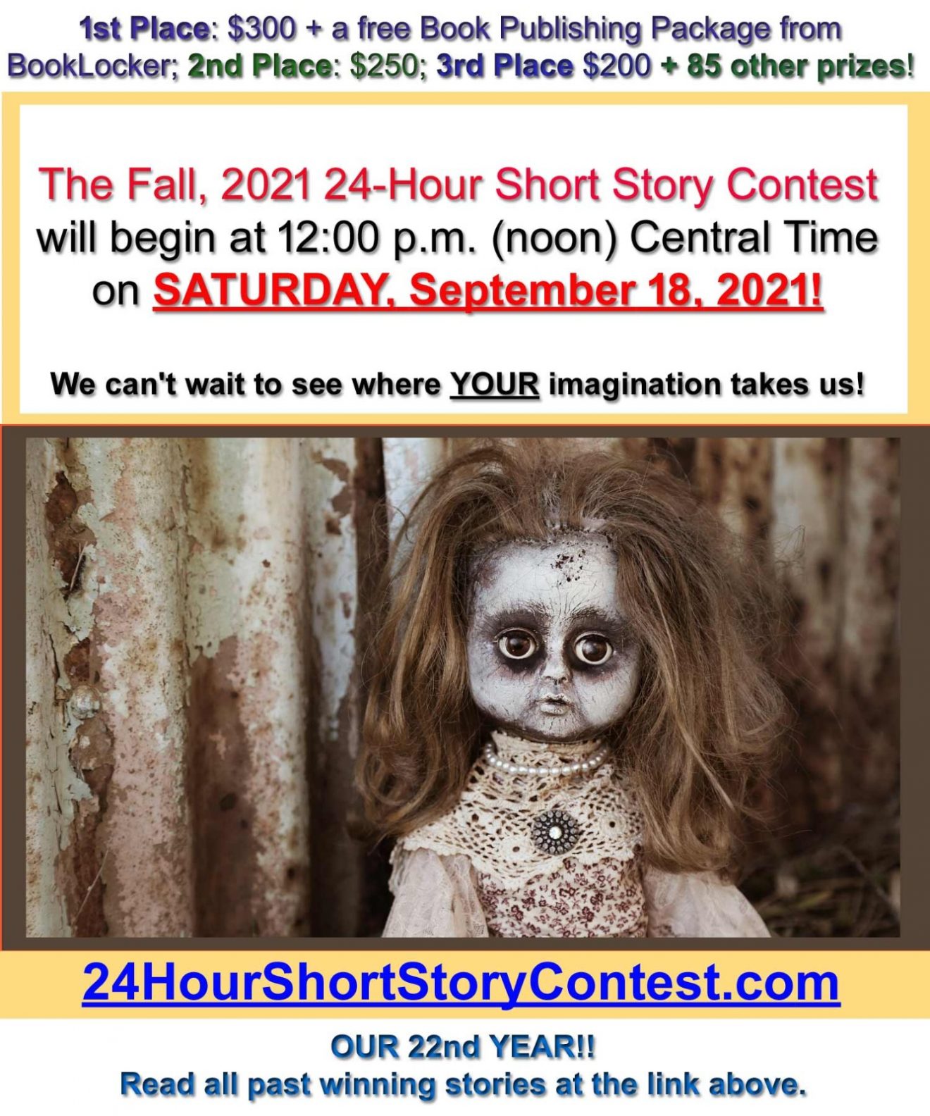 LAST CHANCE! START-TIME IS TOMORROW!! What Will the Fall, 2021 24-Hour Short Story Contest Topic Be?!?!