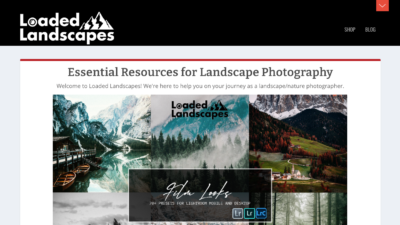 loaded landscapes website screenshot