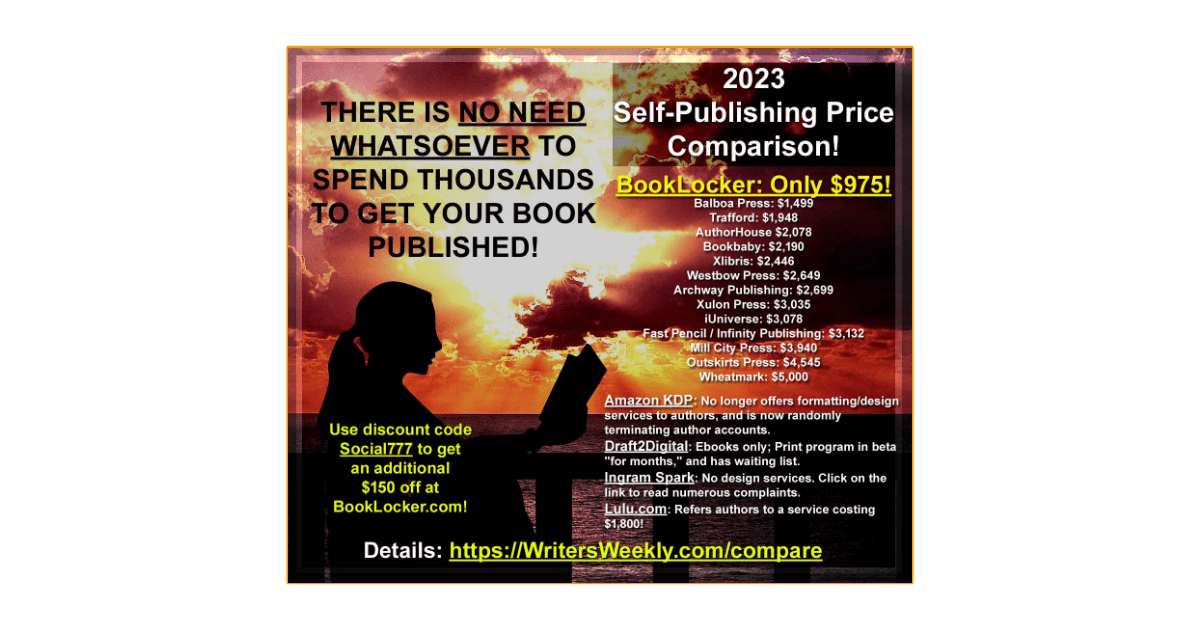 NEW! 2023 Self-Publishing Price Comparison!!