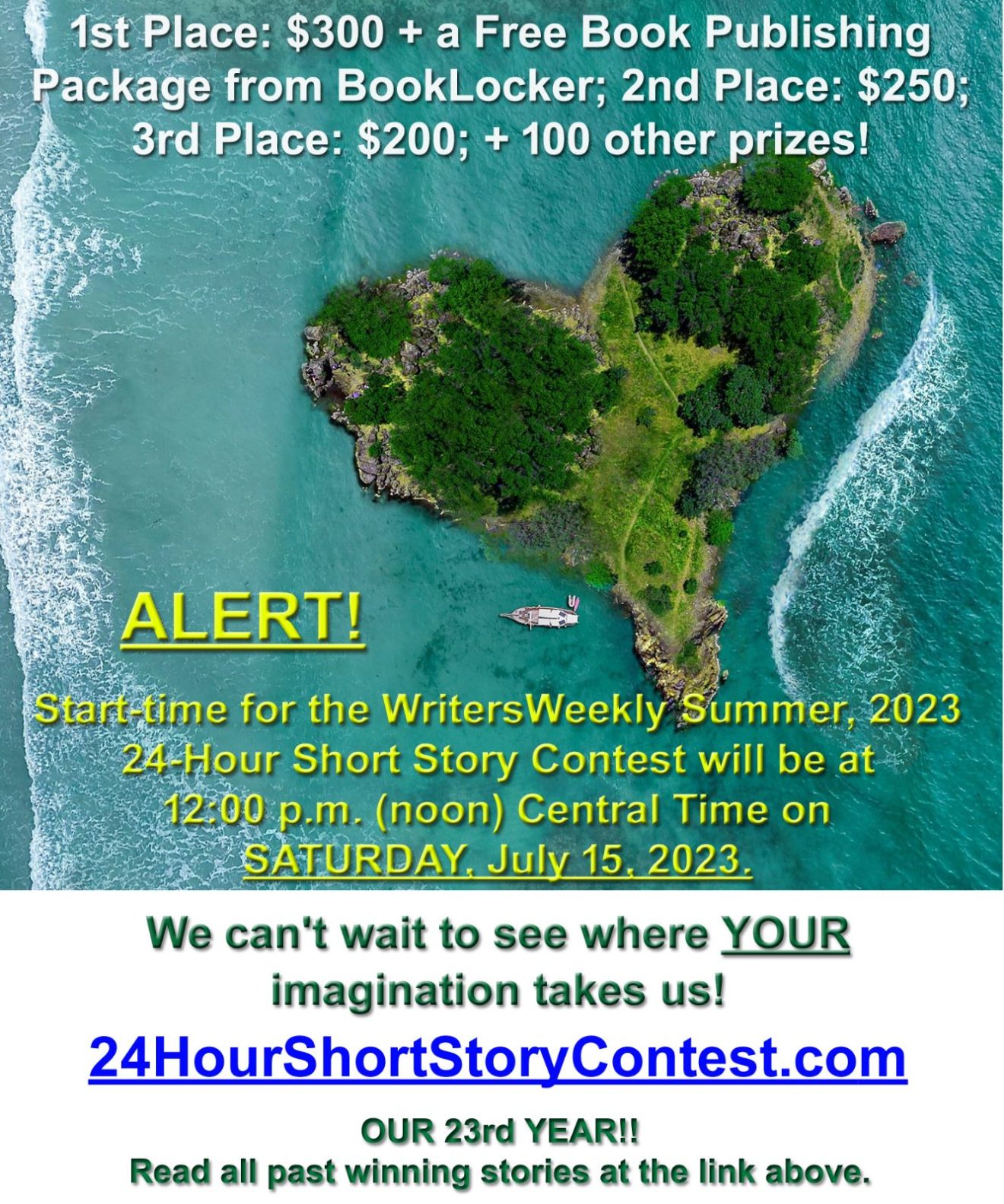 DON'T FORGET! The Summer, 2023 24-Hour Short Story Contest is ONLY A WEEK AWAY!