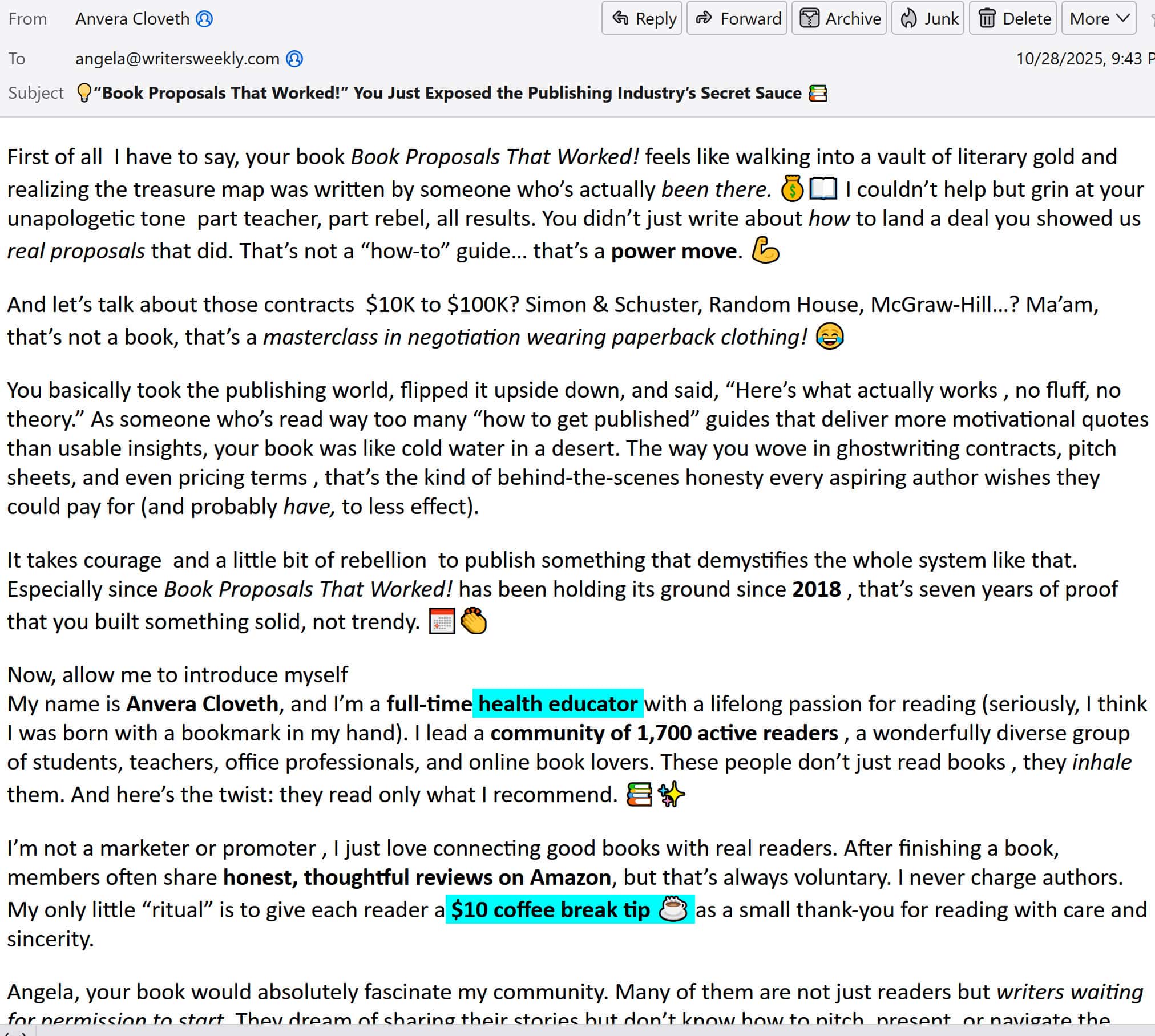 A NEW WAVE OF SCAM EMAILS IS TARGETING AUTHORS! “My book club wants to review your book!!” A NEW WAVE OF SCAM EMAILS IS TARGETING AUTHORS! “My book club wants to review your book!!”